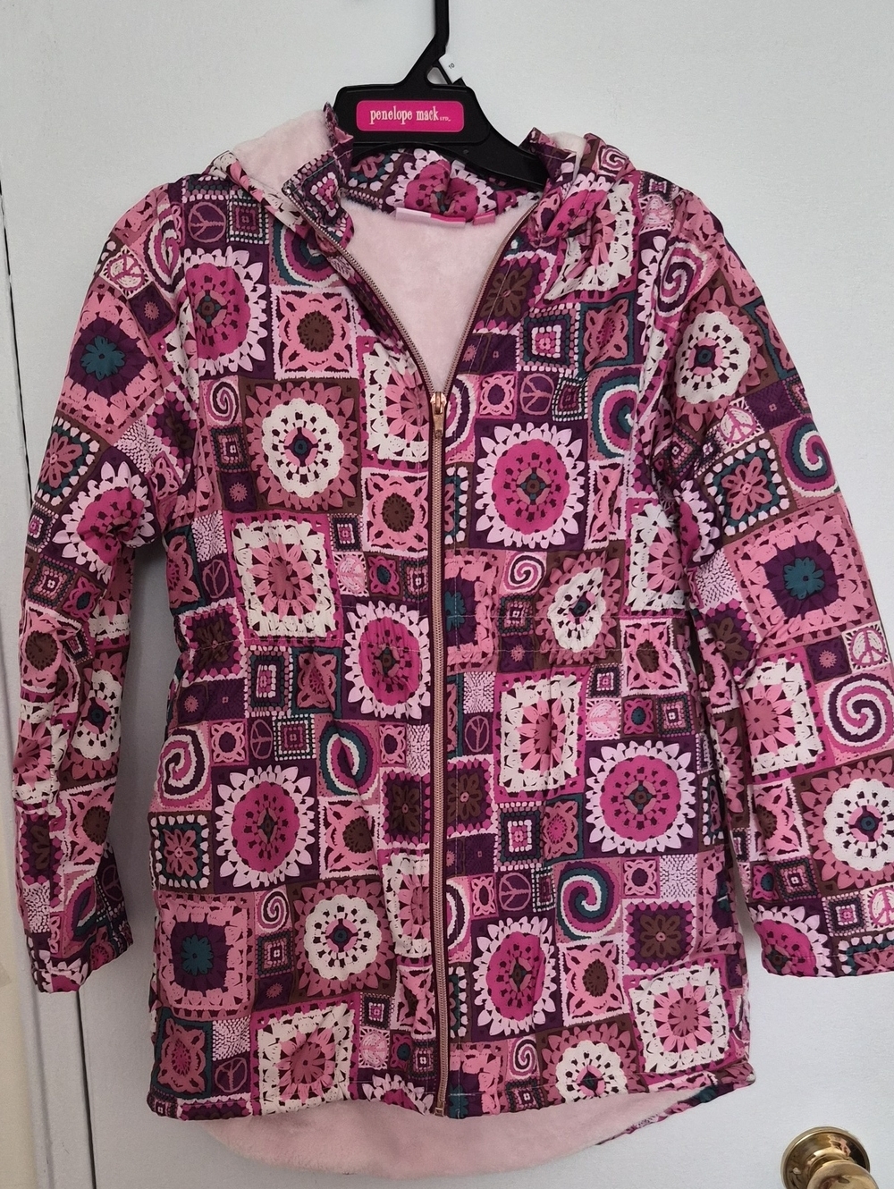 Penelope Mack Girl's Raincoat Fleece Lined Size 10